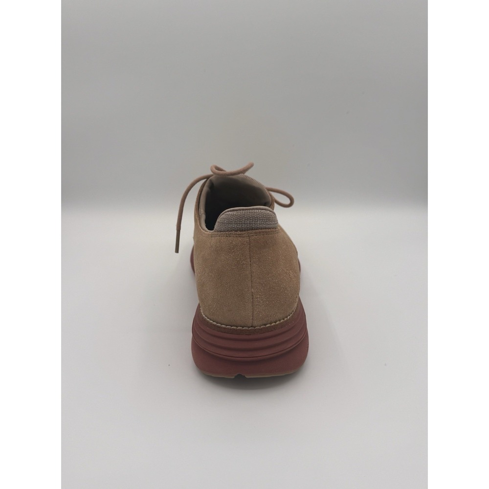 Cole Haan Original Grand Mens 11.5 M Tan Suede Oxford Shoes  Brick Red Sole - Picture 6 of 13